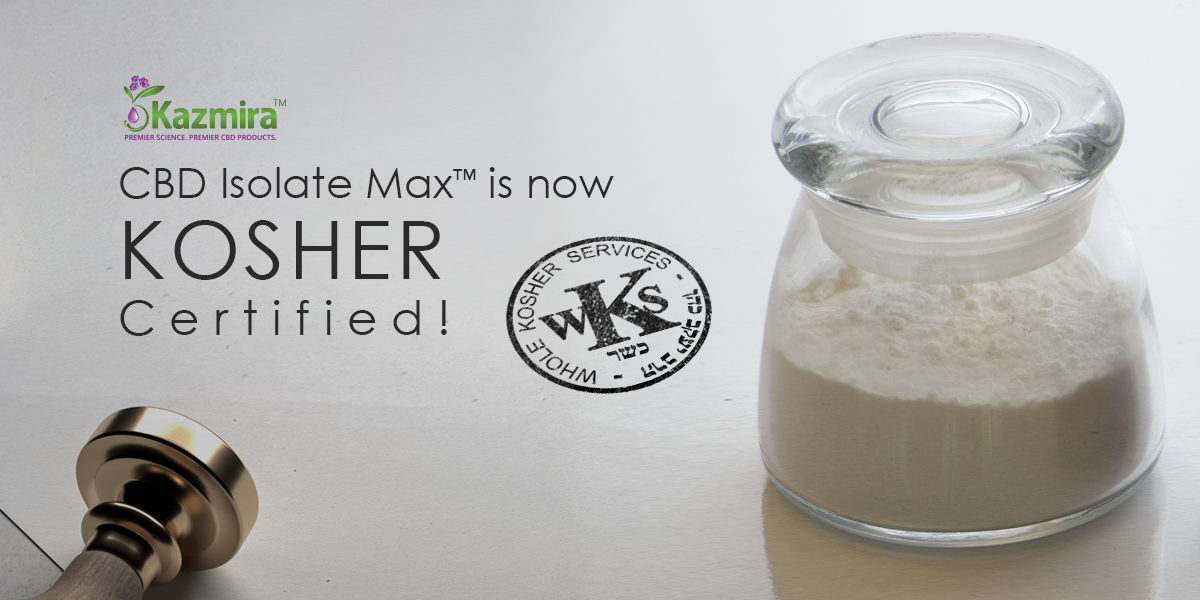 CBD Isolate Max™️ is now Kosher Certified! CBD Isolate Max™️ is now Kosher Certified!